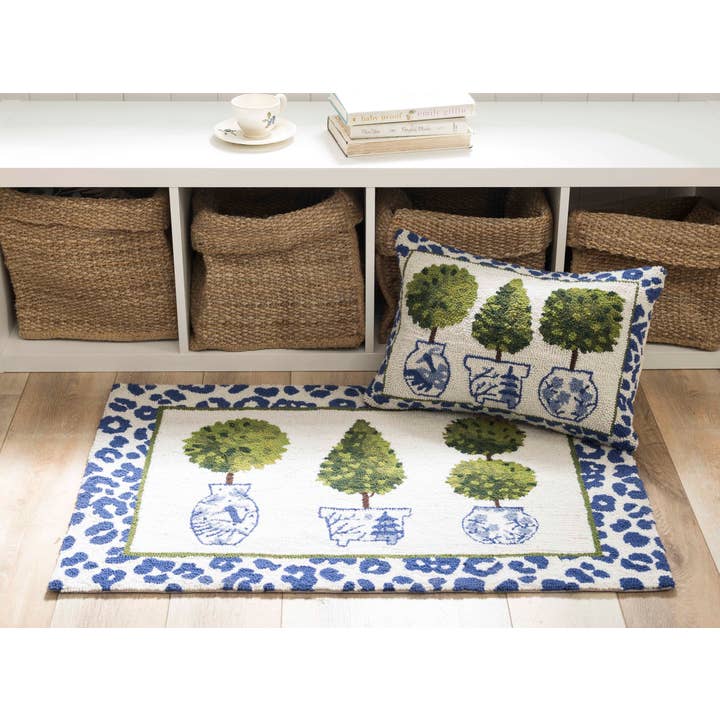 Peking Handicraft - Wholesale Throw/Decorative Pillow - Leopard Print Topiary Hook Pillow2