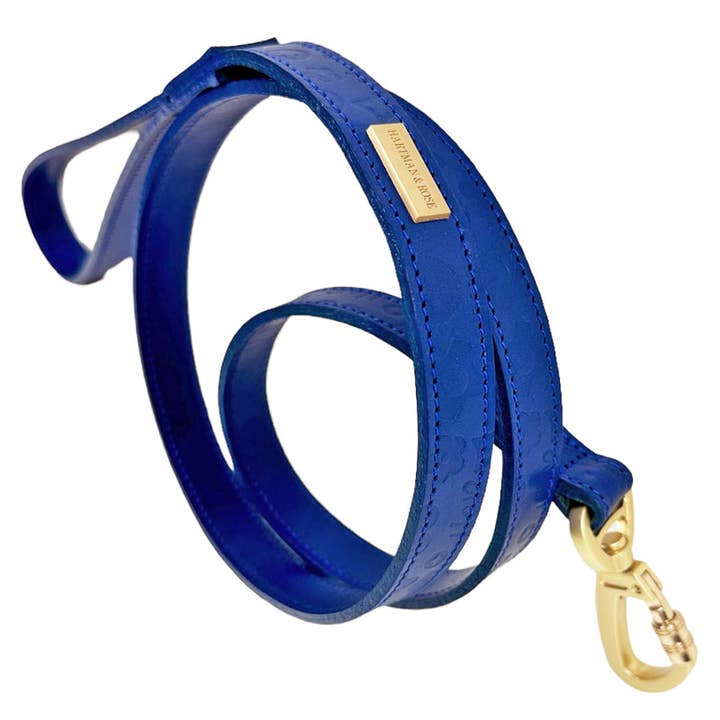 Guinzaglio per cani in rilievo H&R in blu cobalto per la vendita all'ingrosso da parte di Hartman & Rose