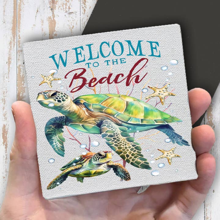 Imán de Nevera de Bienvenida a la Playa de Tortuga Marina Costera para venta al por mayor de Avery Lane Gifts