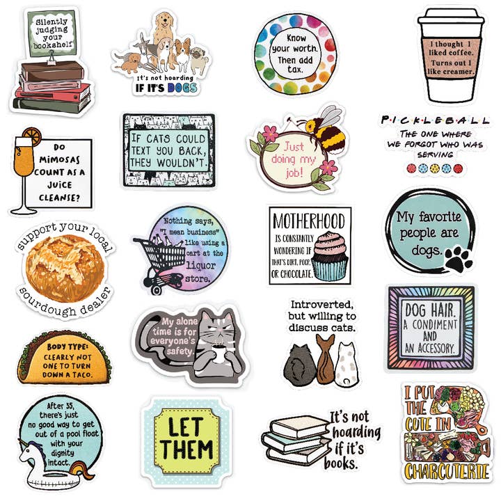 Aufkleber Lustig | Bestseller-Vorpackung | 200 Stück Vorpackung für den Großhandel von ellembee gift