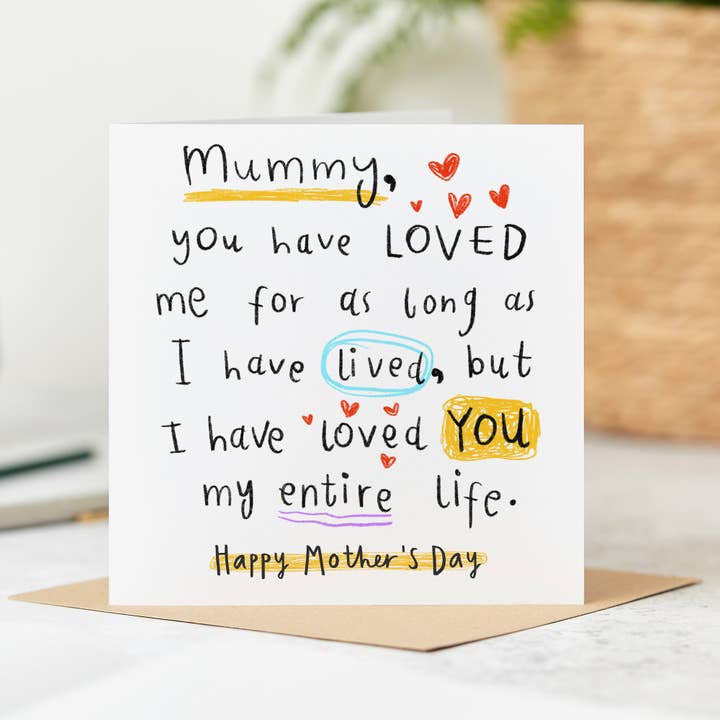 Entire Life Mother's Day Card for wholesale by Arrow Gift Co