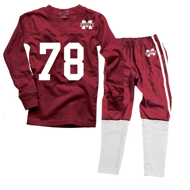 Wes & Willy Mississippi State Bulldogs Football Pajamas for wholesale by Wes and Willy