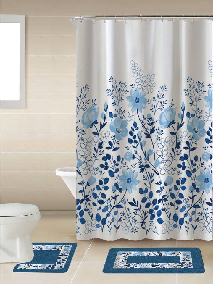 BT674 15PC PRINTED BATH SET for wholesale by Jenin Home Furnishing Inc