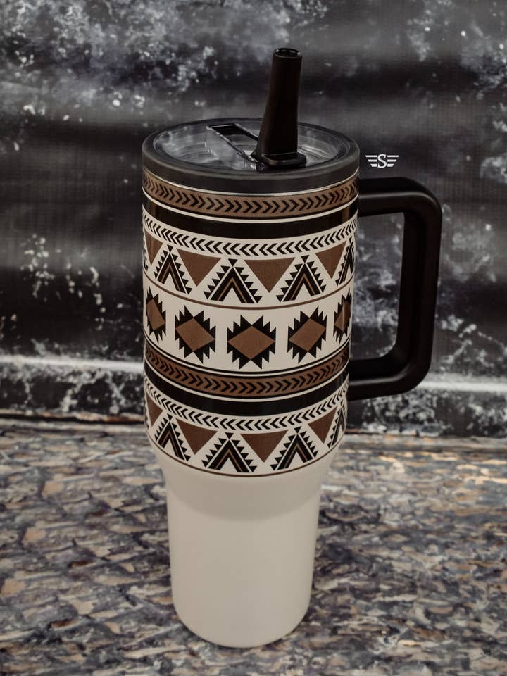 Monterrey Grey 40oz Flip Top Tumbler for wholesale by Flying S Company