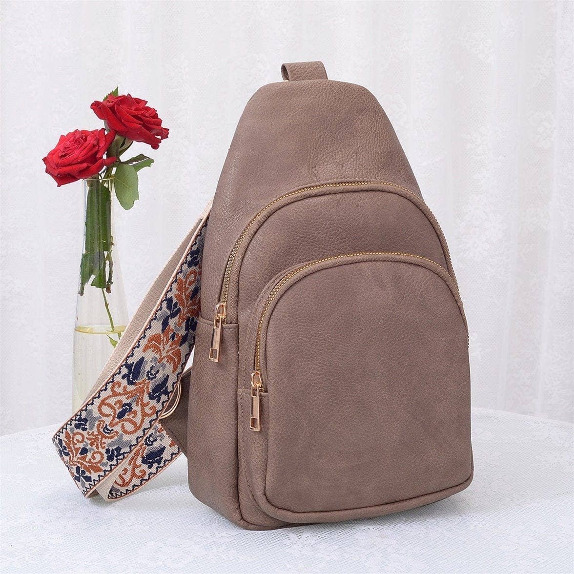 MiMi Wholesale - Wholesale Crossbody Bag - Women's - Zara Zipper Crossbody Bag with Boho Strap4