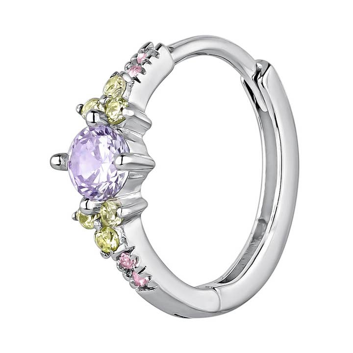 LILA KEILA SILVER HOOP PIERCING EARRING for wholesale by EarCandy Jewelry