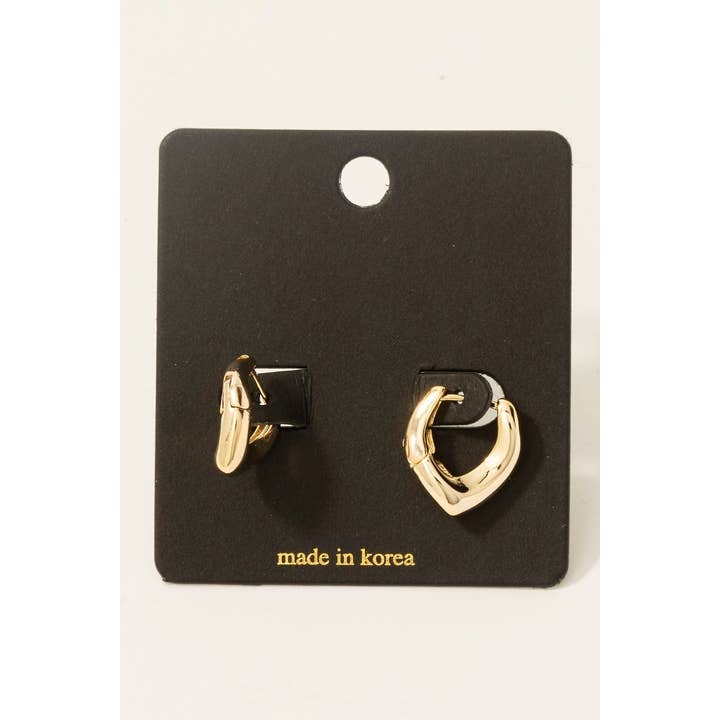 Pointed Hinge Hoop Earrings for wholesale by Fame Accessories