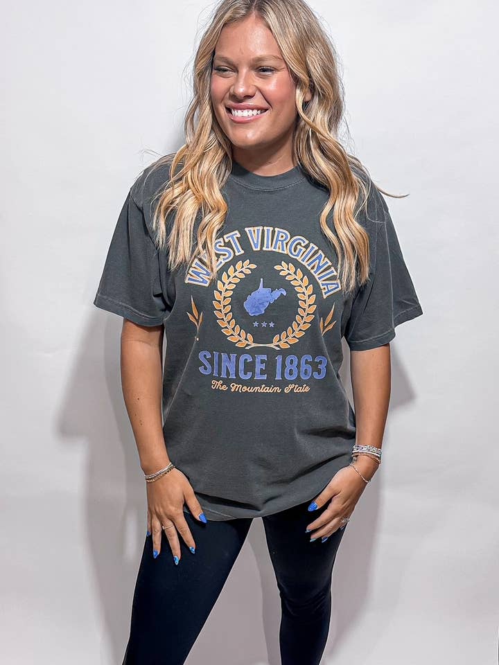 West Virgina Tee for wholesale by Wicker Road Boutique
