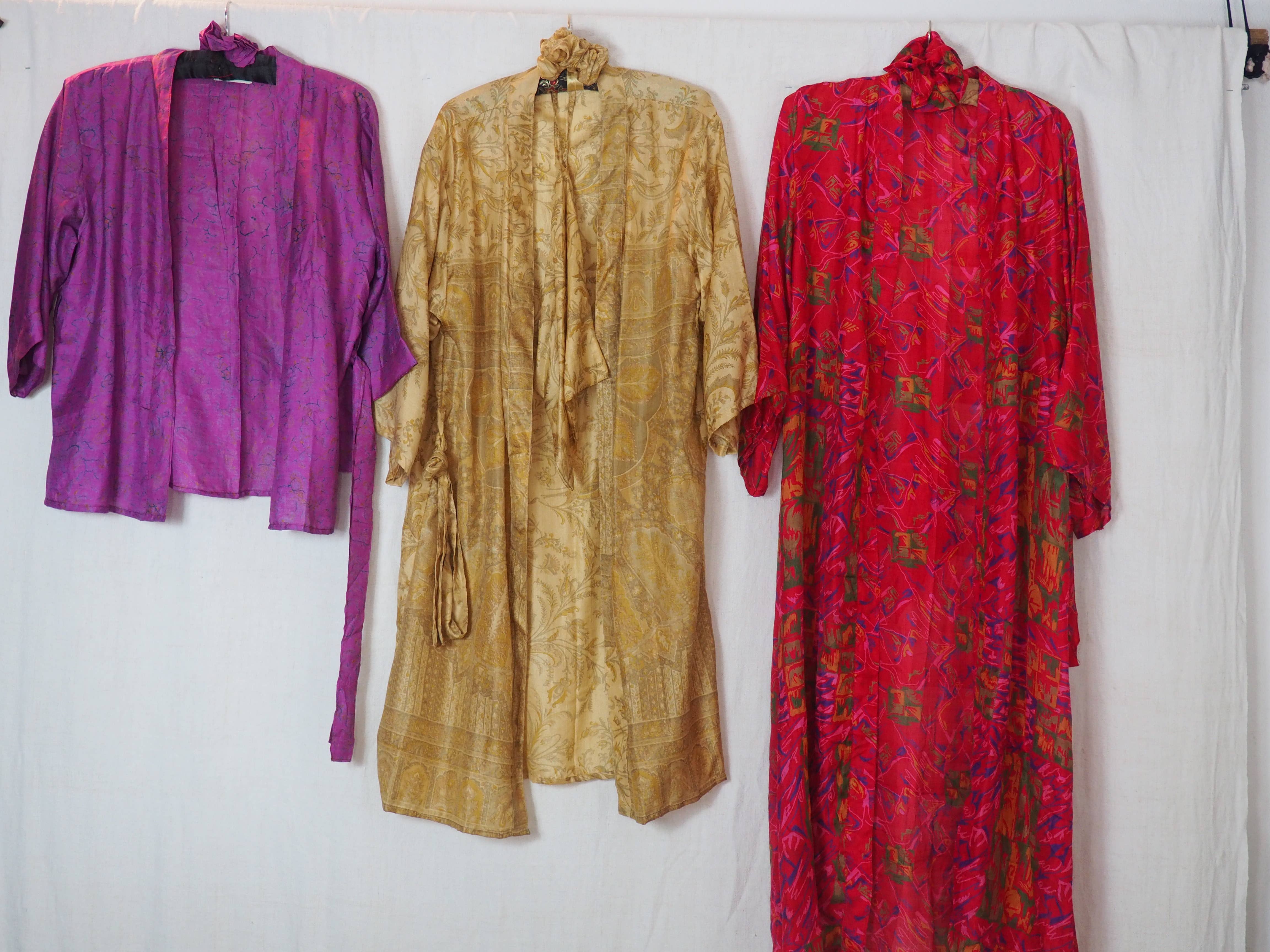 Vagabond Ibiza - Wholesale Kimono - Women's - The Kardash Kimono Short – Up-cycled Vintage Sari Kimono 32