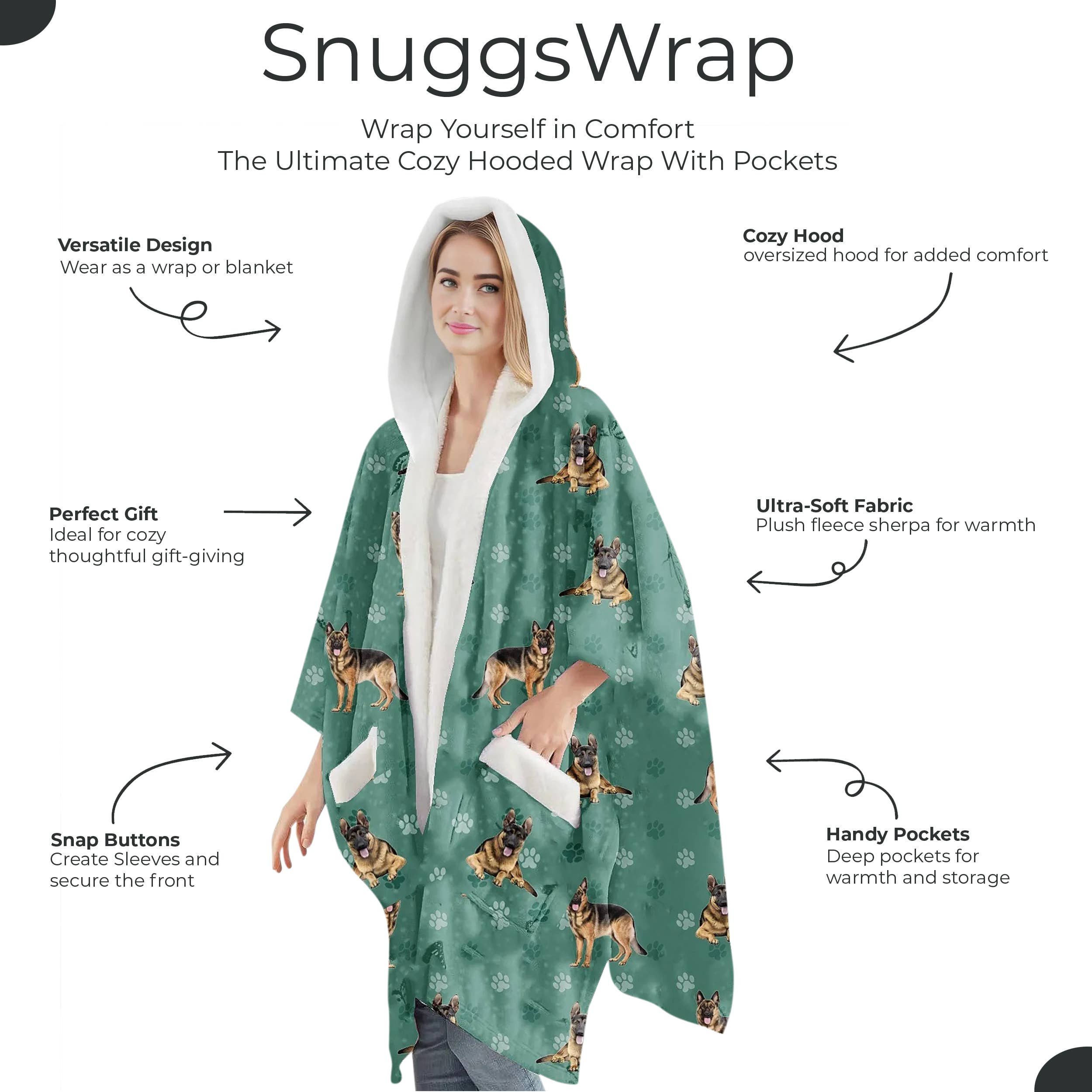 E&S Pets - Wholesale Hoodie - Uniseks - Duitse Herder Snugg Wraps met Capuchon – Ultra Zachte Sherpa Fleece Wikkel voor Dierenliefhebbers3