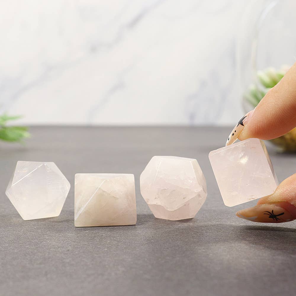 Natures Artifacts Inc – Engroshandel Spirituelle sten og krystaller – Platoniske Solids Mini - Rose Quartz | Rose Quartz Crystal2