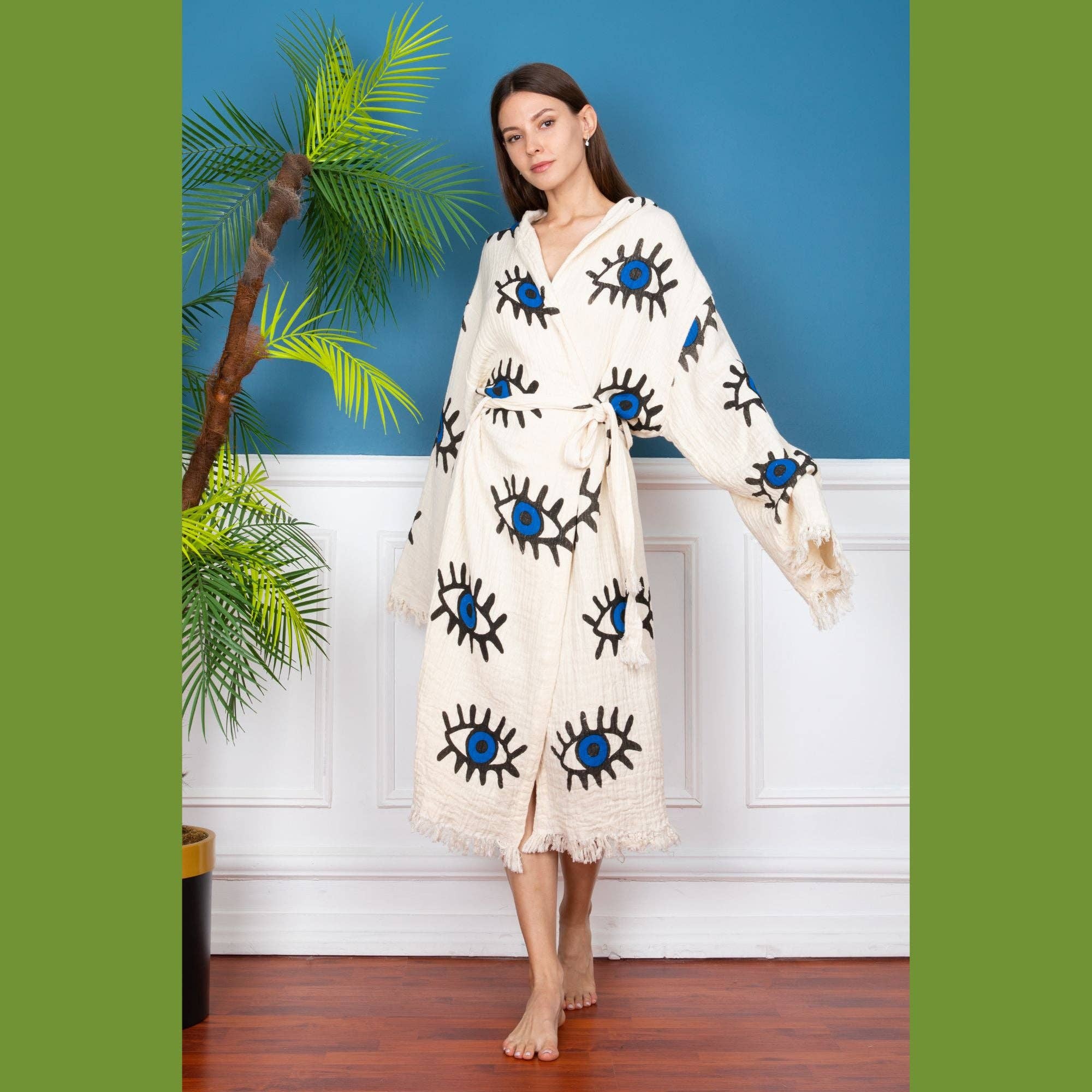 DNZ Textiel B.V. – wholesale Morgonrock - Dam – Ond öga morgonrock - 100% bomull5