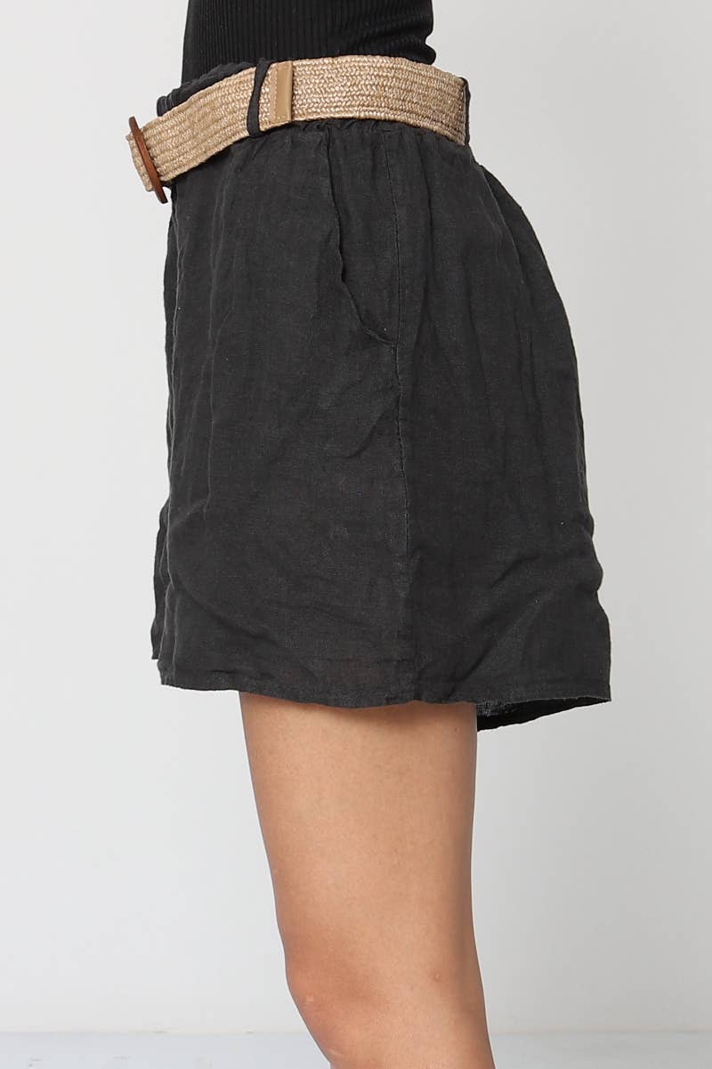 LÉA & LUC – wholesale Shorts – Dam – Shorts i 100 % linne med bälte REF. 505767