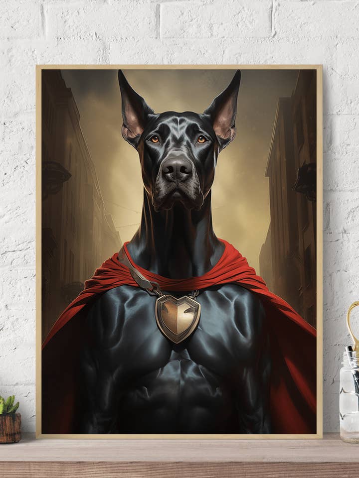 Great Dane Dog Canvastavla Superhjälte Canvastavla för wholesale av Arttique - Artistry Canvas Prints