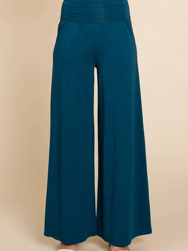 Culture Code - Wholesale Pants - Women's - CJP1763 - FOLDABLE WAIST BAND PALAZZO PANTS7