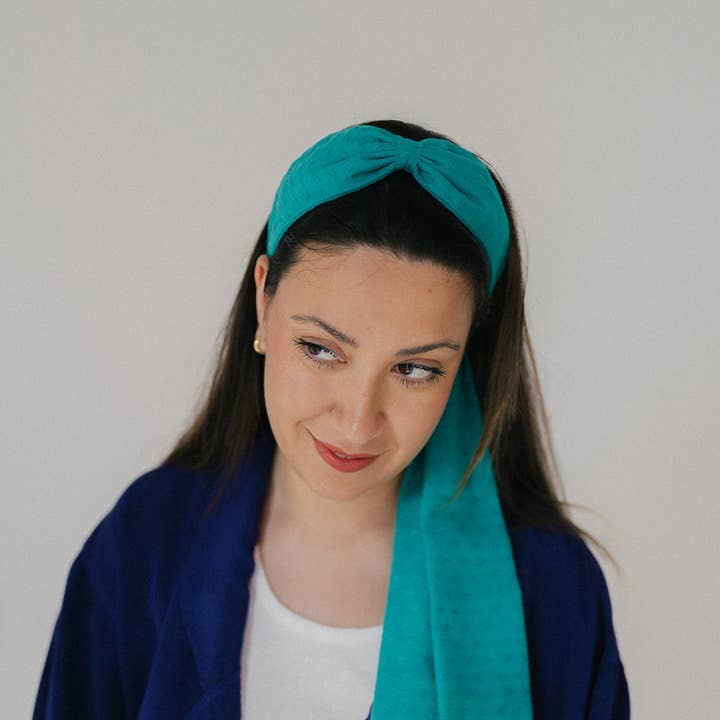 Nuevemi - Wholesale Fashion Headband - Women's - Headband - Turquoise Bow Turban0