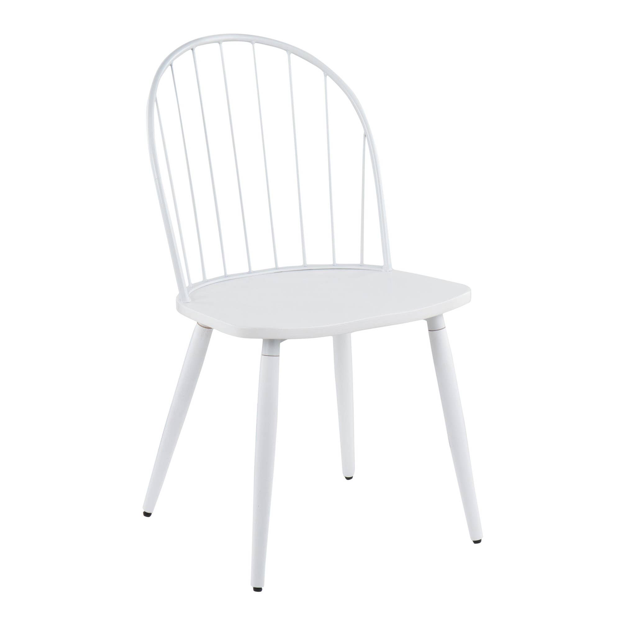 Black Metal Black Wood Riley High Back Chair - Set of 2 for wholesale on Faire9