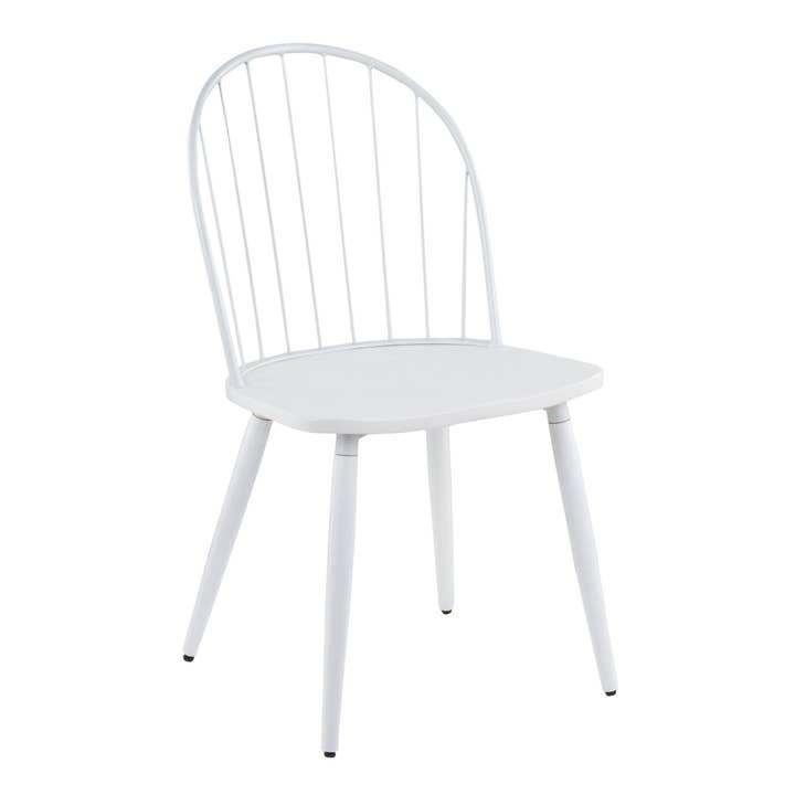 Black Metal Black Wood Riley High Back Chair - Set of 2 for wholesale on Faire9