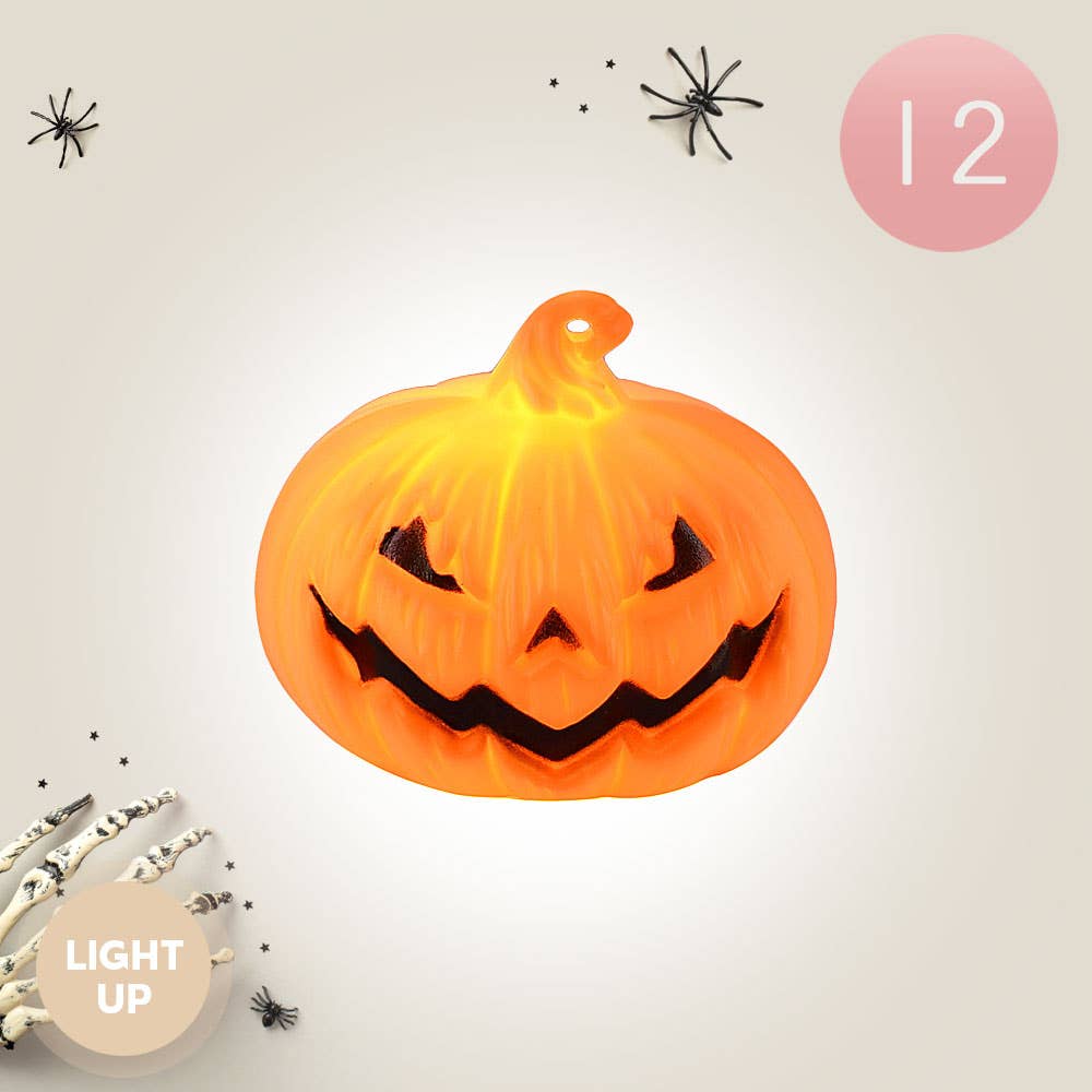 Sensibling Corp. - Vendita all'ingrosso Ornamenti/decorazioni per esterni - 12 pezzi - Luci decorative di zucca di Halloween luminose0