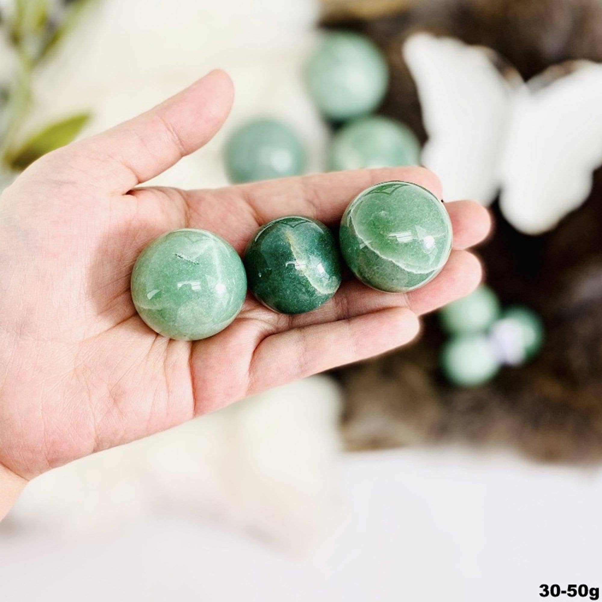 Rock Paradise - Wholesale Spiritual Stone/Crystal - Green Aventurine Polished Crystal Spheres - By Weight1