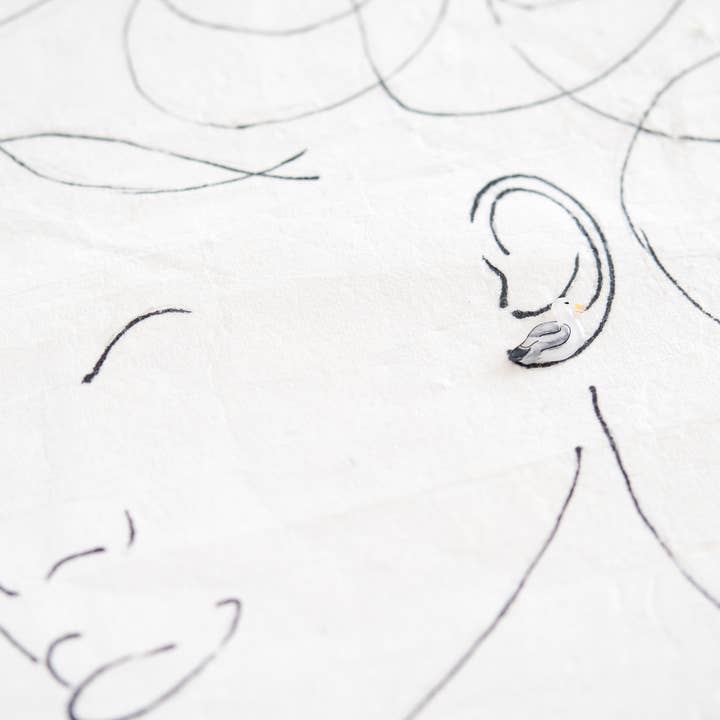 Poptone Co. - Wholesale Stud/Post Earrings - Seagull Bird Beach Earrings