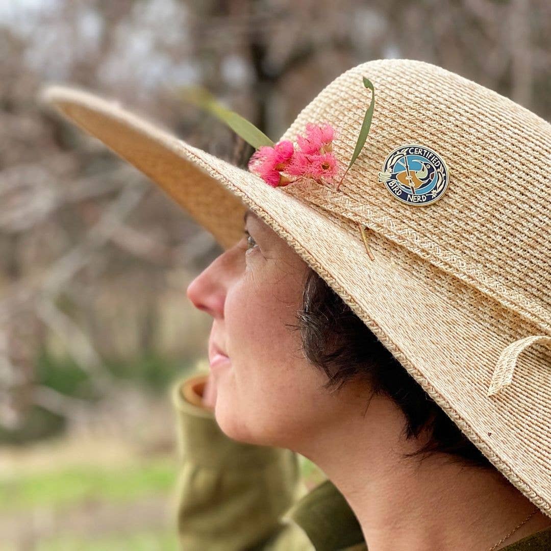 Bridget Farmer Printmaker - Wholesale Lapel pin/button - Certified Bird Nerd - Enamel Pin8