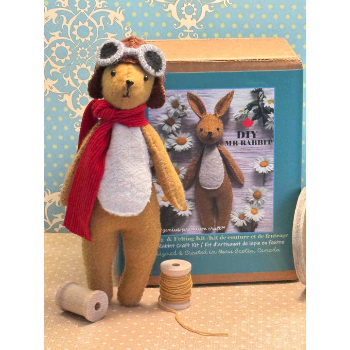 Genius Premium Craft - Wholesale Knutselnaai-set - Vilt Konijn Naaien & Vilten Kit – Pilotenhoed Uitvoering8