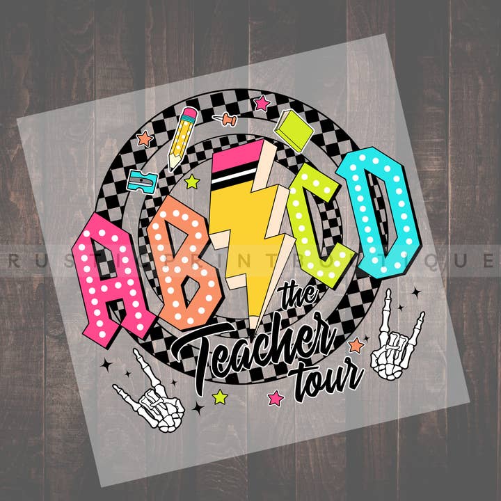 Leraar DTF Warmteoverdracht Retro Vintage Zomer DTF voor wholesale door RusticPrintStudio