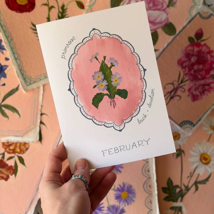 glad you're here co - Wholesale Birthday Card - March Birth Month Flower Greeting Card- Daffodil Flower Birthday Card – Vintage Botanical Art for Spring, Joy & New Beginnings2