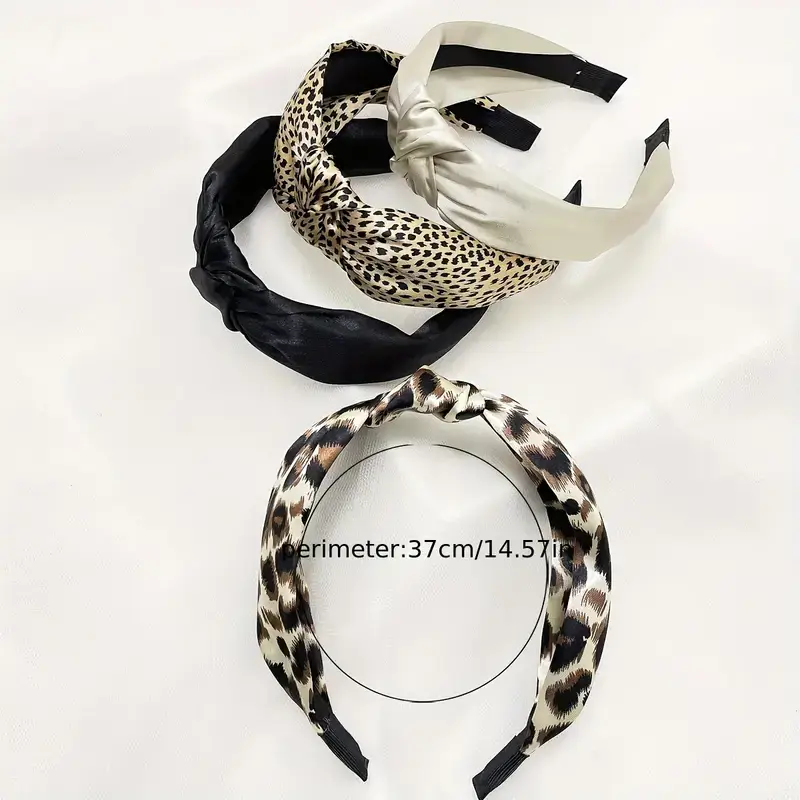 Kids4trendy - Wholesale Fashion Headband - Women's - Headband for women 4 pieces vintage leopard1