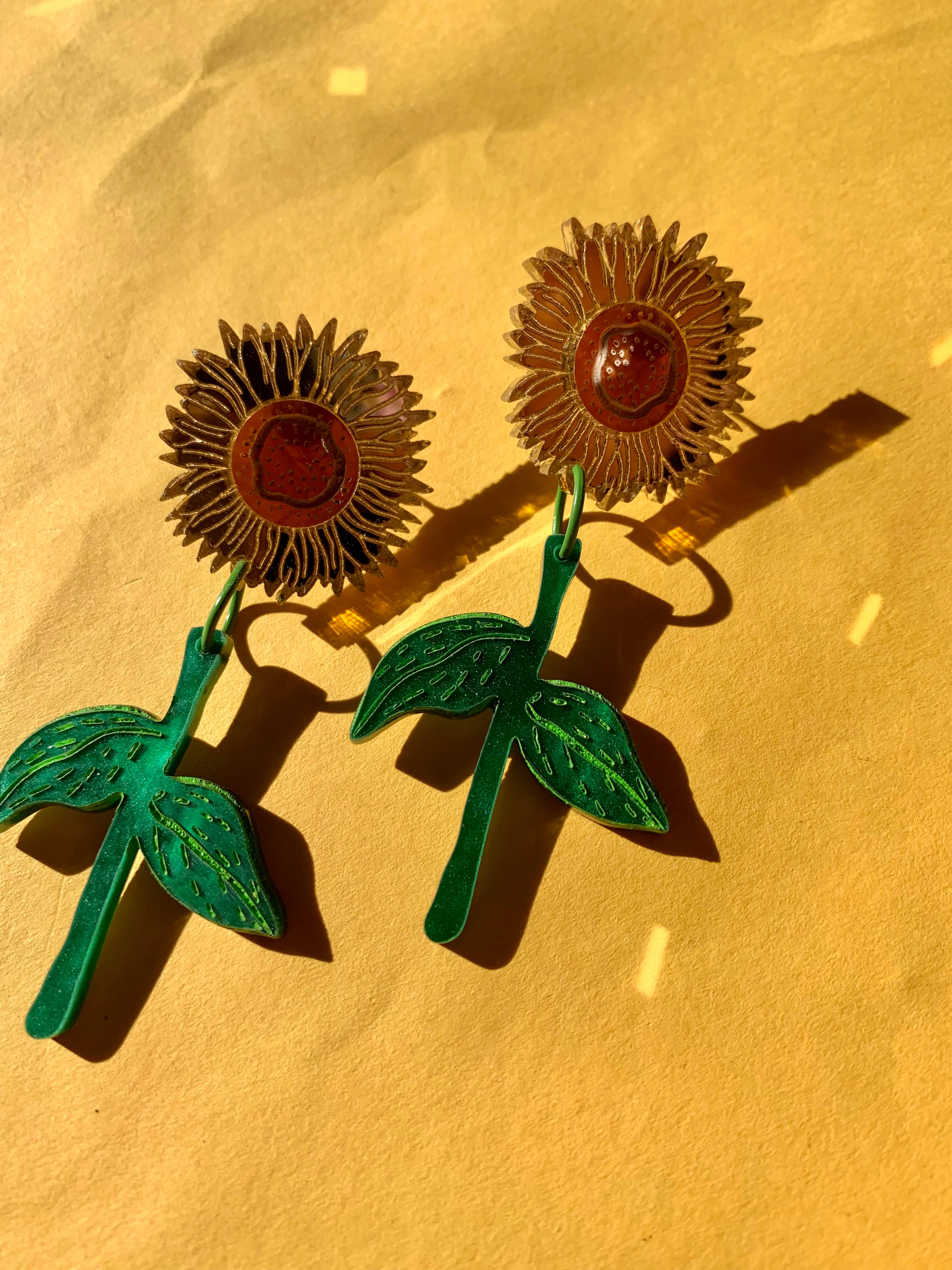 Not Picasso - Wholesale Stud/Post Earrings - Sunflowers3