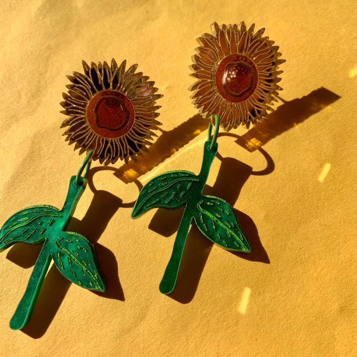 Not Picasso – wholesale Stud/post earrings – Sunflowers3