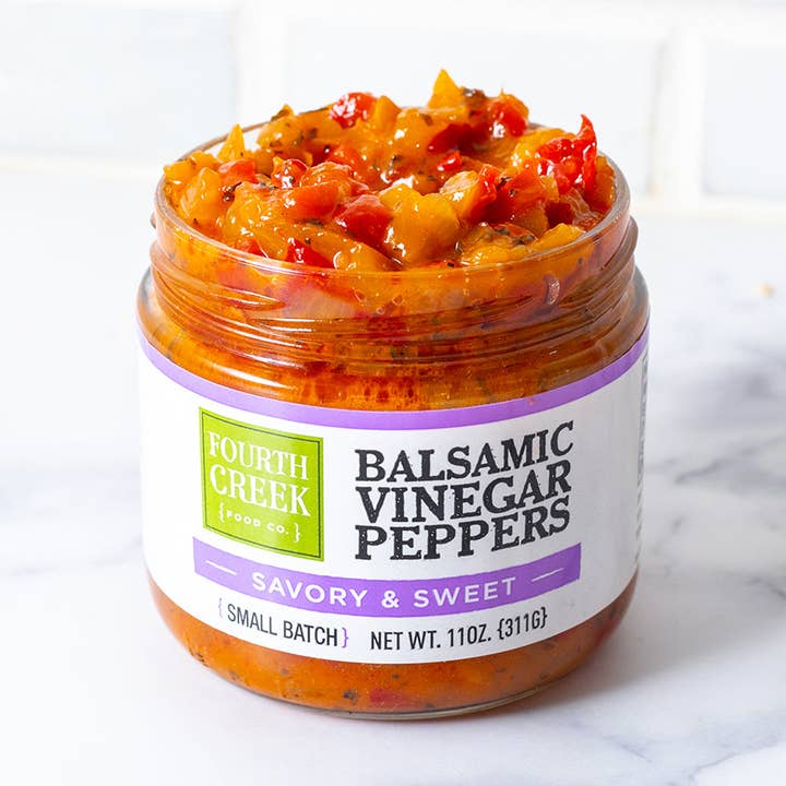Balsamic Vinegar Peppers for wholesale by Fourth Creek Food Co.