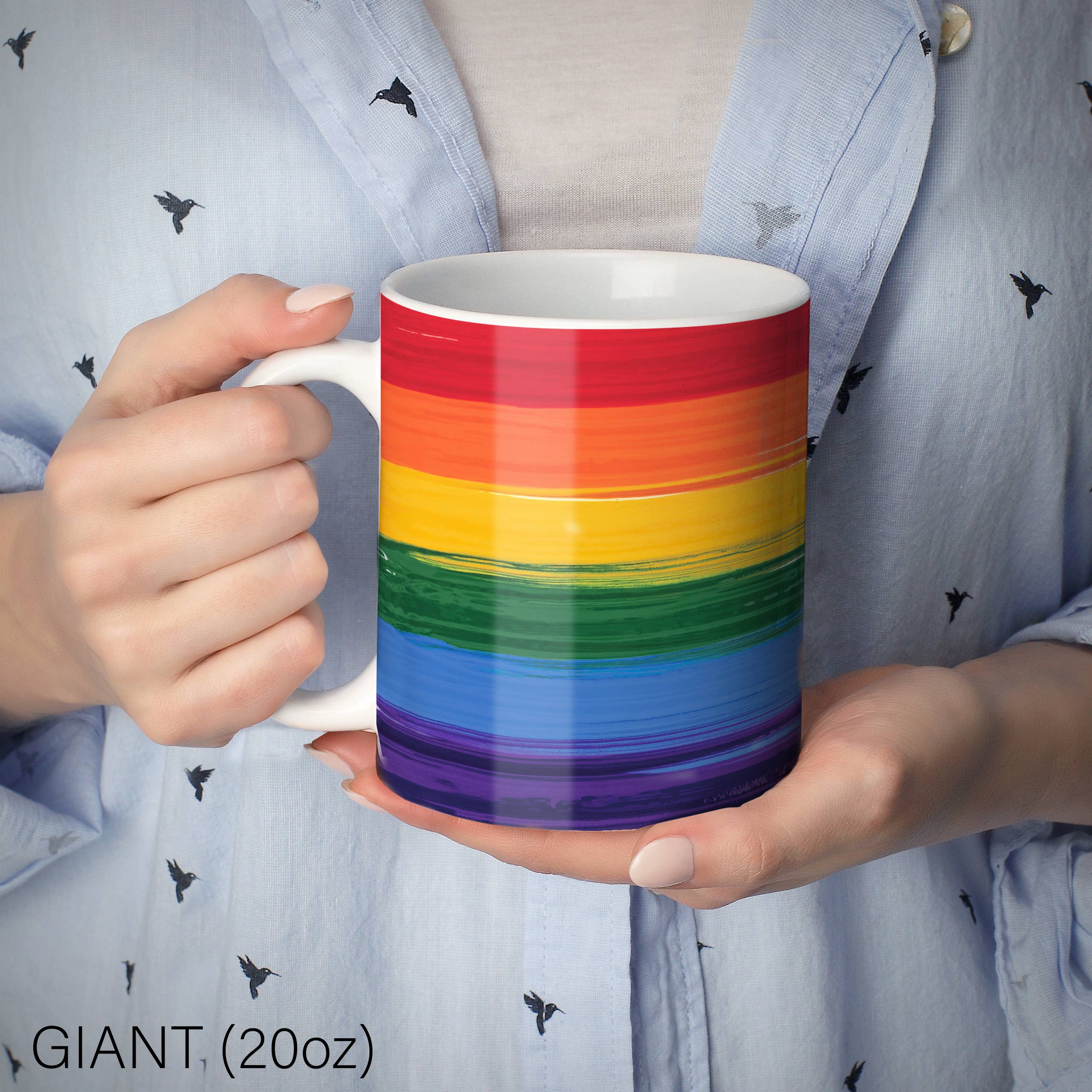 Mug Monster – Caneca por atacado – Caneca da bandeira do orgulho homossexual com efeito pintado, bandeira do arco-íris LGBT LGBTQ11