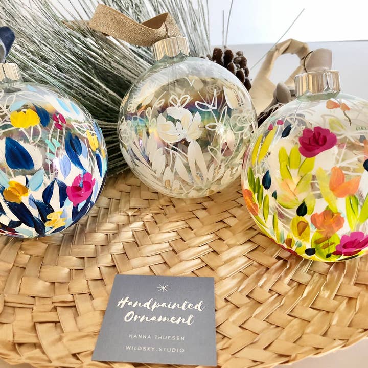 Enchanted Garden: Hand Painted Ornament Bundle for wholesale by Wildsky Studio