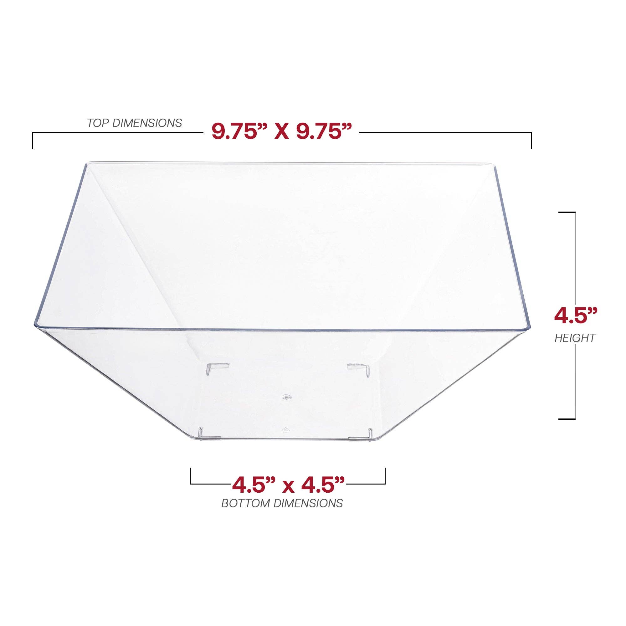 Smarty had a Party – Engroshandel Engangsbestik til servering – 3 qt. klare firkantede plastserveringsskåle - 24 stk.2