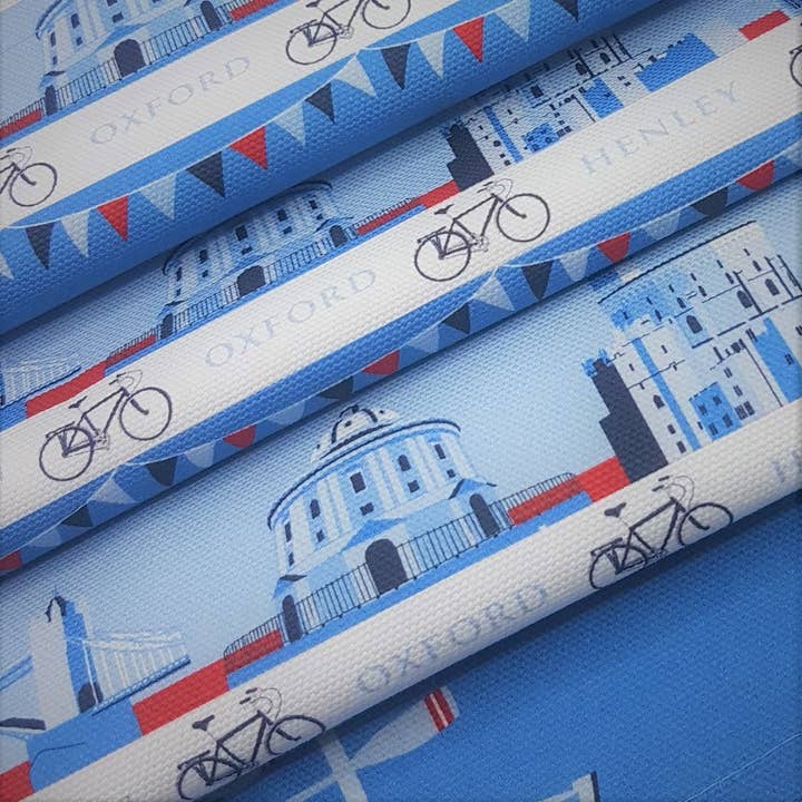 Aqua by Design - Wholesale Tea Towel - Tea Towel, London Skyline & Rowing Boats Design5