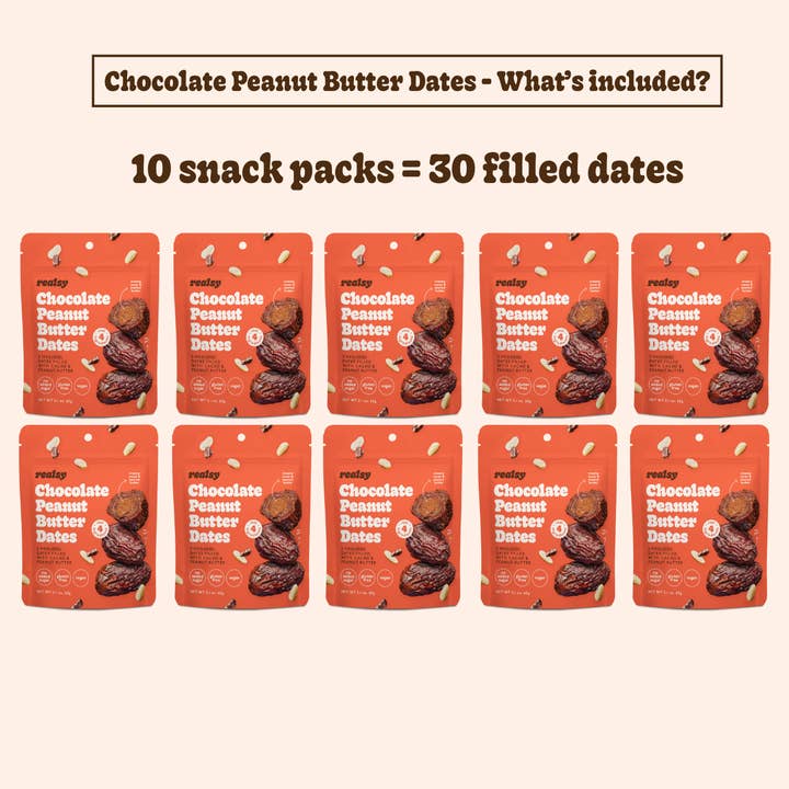 realsy - Wholesale Nuts - Chocolate Peanut Butter-Filled Medjool Dates - 10 unit/case3