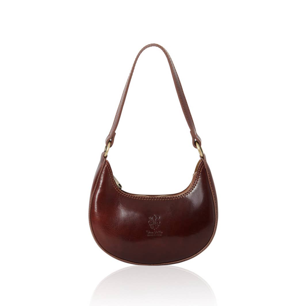 MONTTE DI JINNE – Engroshandel Skuldertaske – til kvinder – Lille italiensk skuldertaske i ægte vegetabilsk garvet læder1