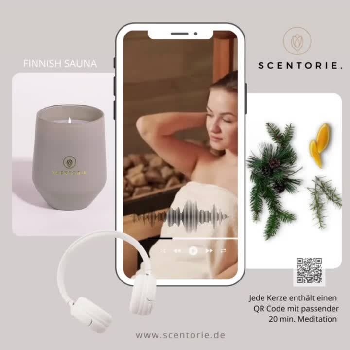 SCENTORIE. - Wholesale Jar/Filled Candle - Finnish sauna rapeseed wax scented candle 300g/60h autumn2