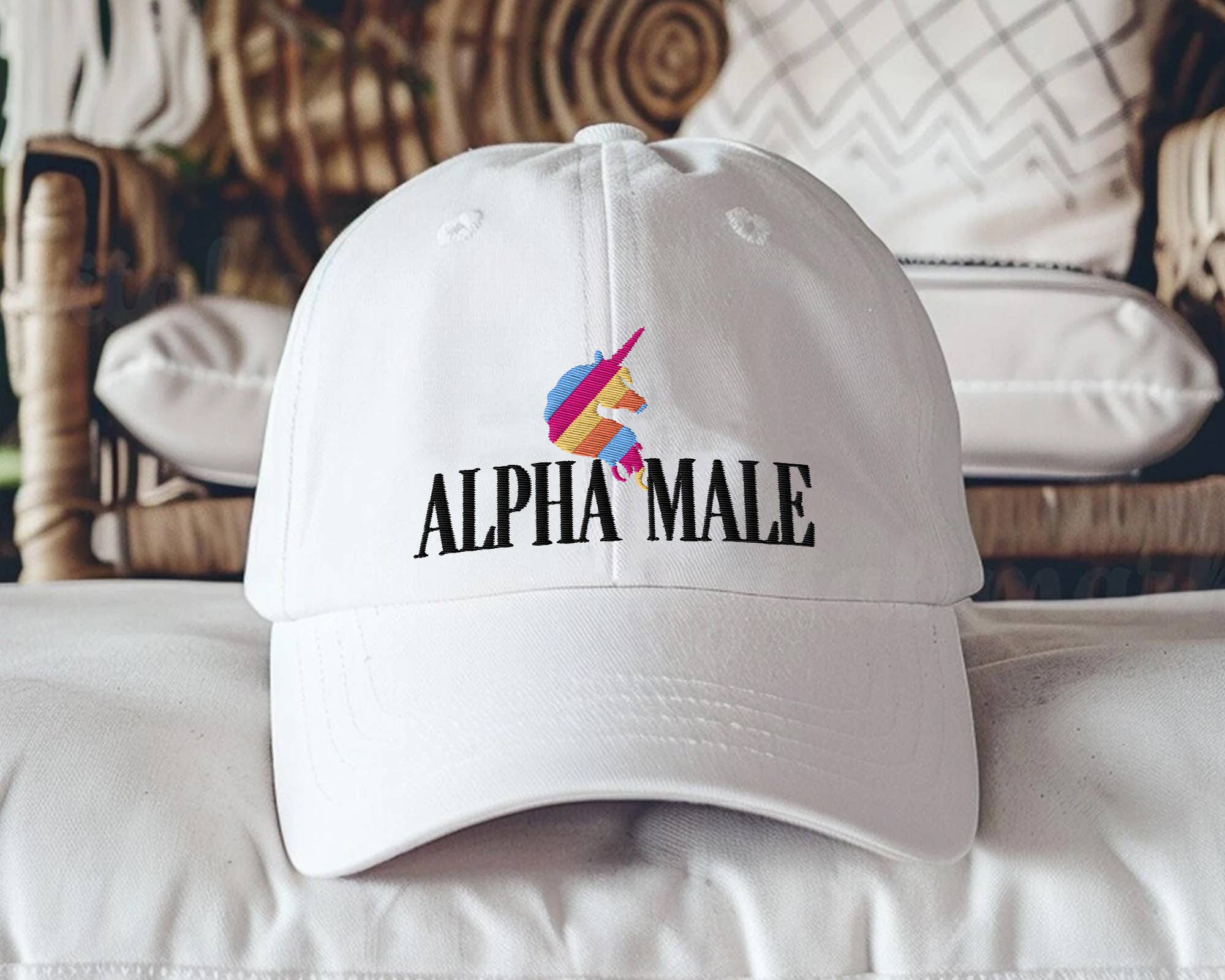 Vivtrek - Wholesale Baseball Cap - Men's - Alpha Male Unicorn Embroidered Hat, Funny Sarcastic Dad Cap2