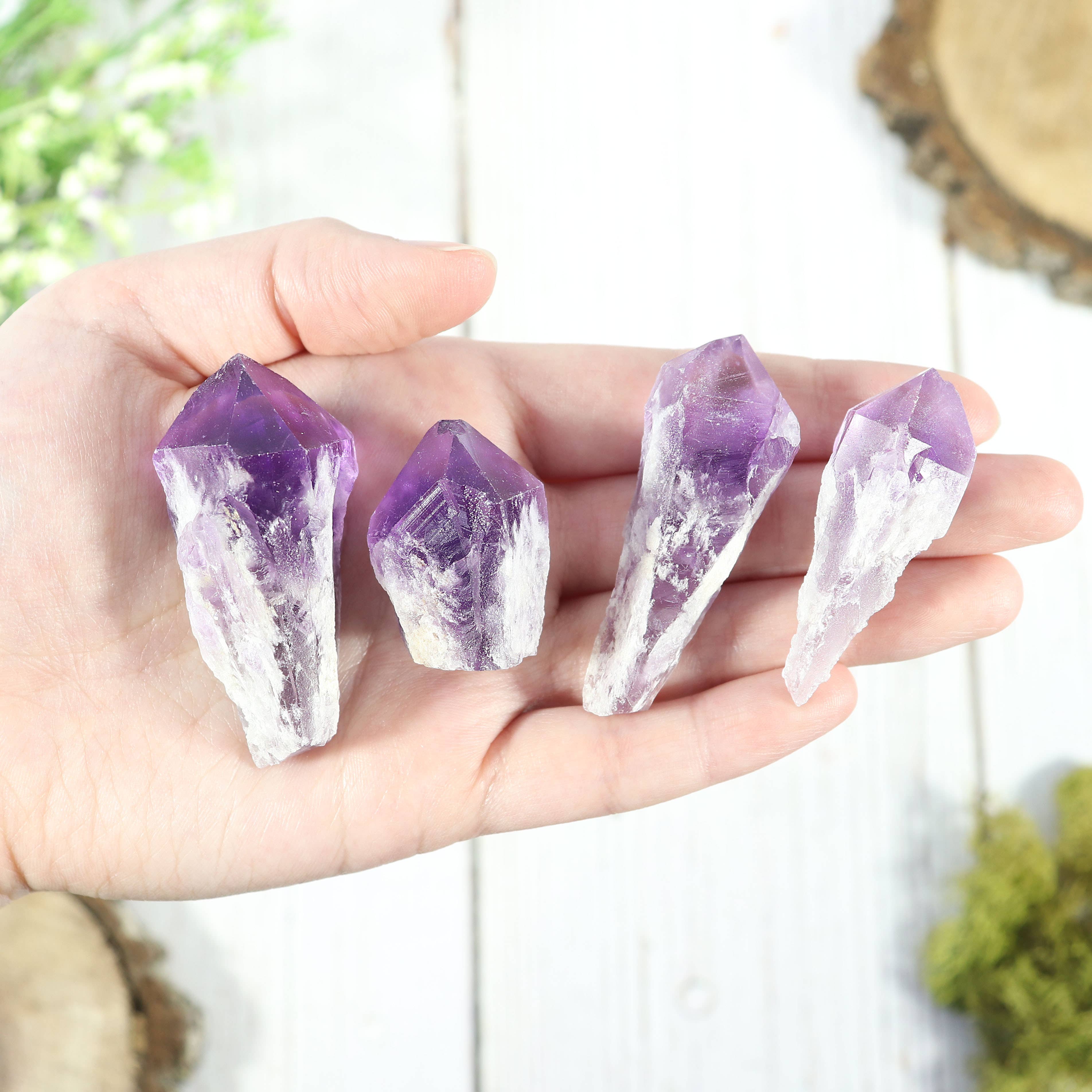 Natures Artifacts Inc - Wholesale Spiritual Stone/Crystal - 1 lb Elestial Amethyst Points | Amethyst Crystal1