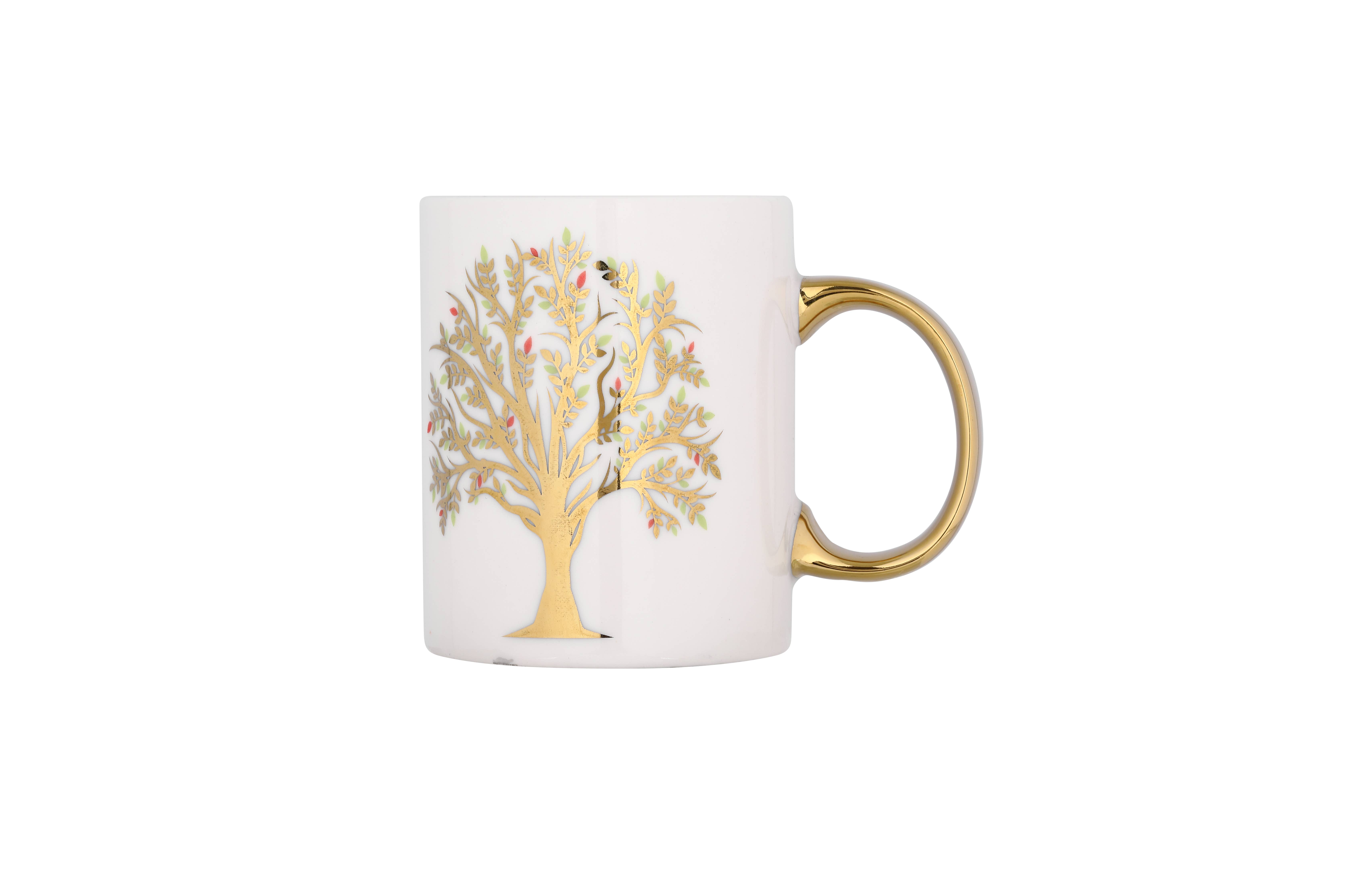 STELLA GREEN - Wholesale Coffee Mug - Gold Tree of Life Mug in Gift Box