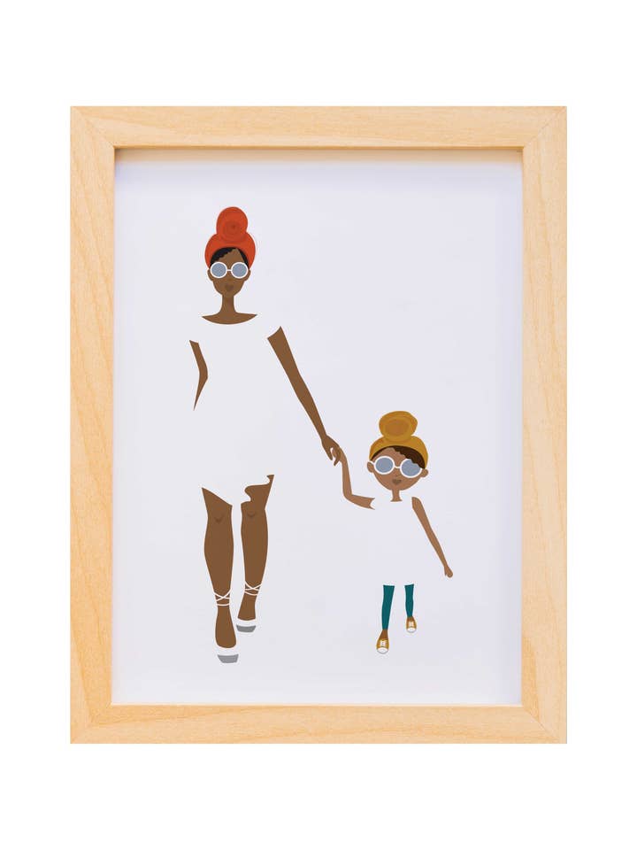 Mother + Daughter Stroll Art Print for wholesale by Soular Powered