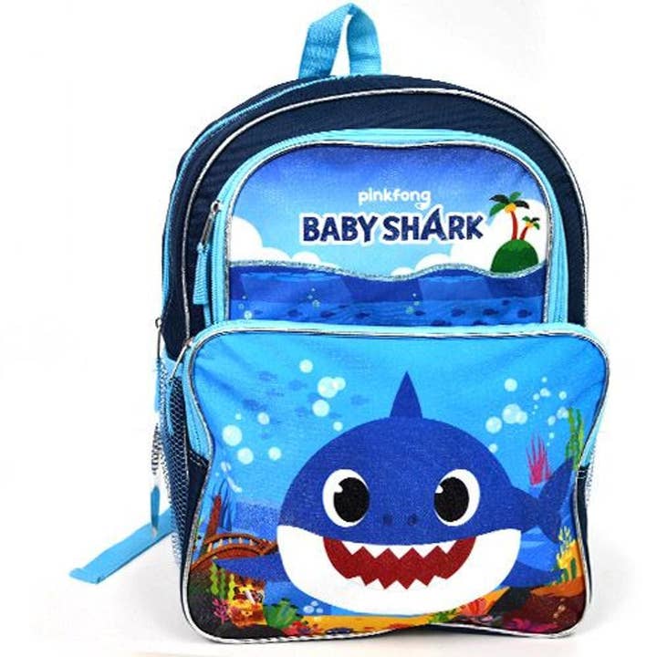Limited Edition Toys - Wholesale Backpack - Kids - Baby Shark 16" 2 Pocket Backpack