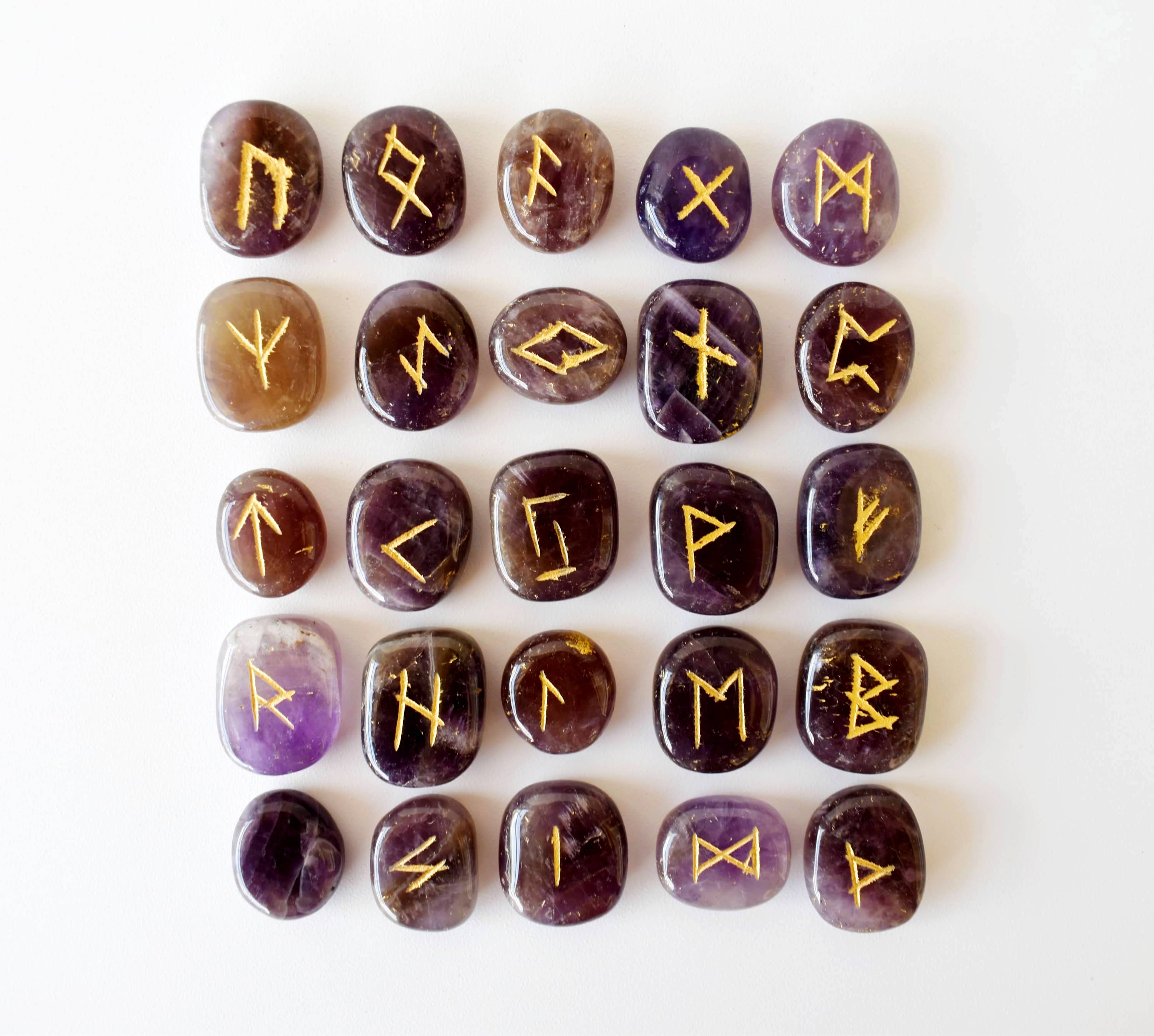 Rune Stones, Large Size Spiritual Stones, Futhark Reiki, Rune Stone  Symbols, Gemstones - Lapis