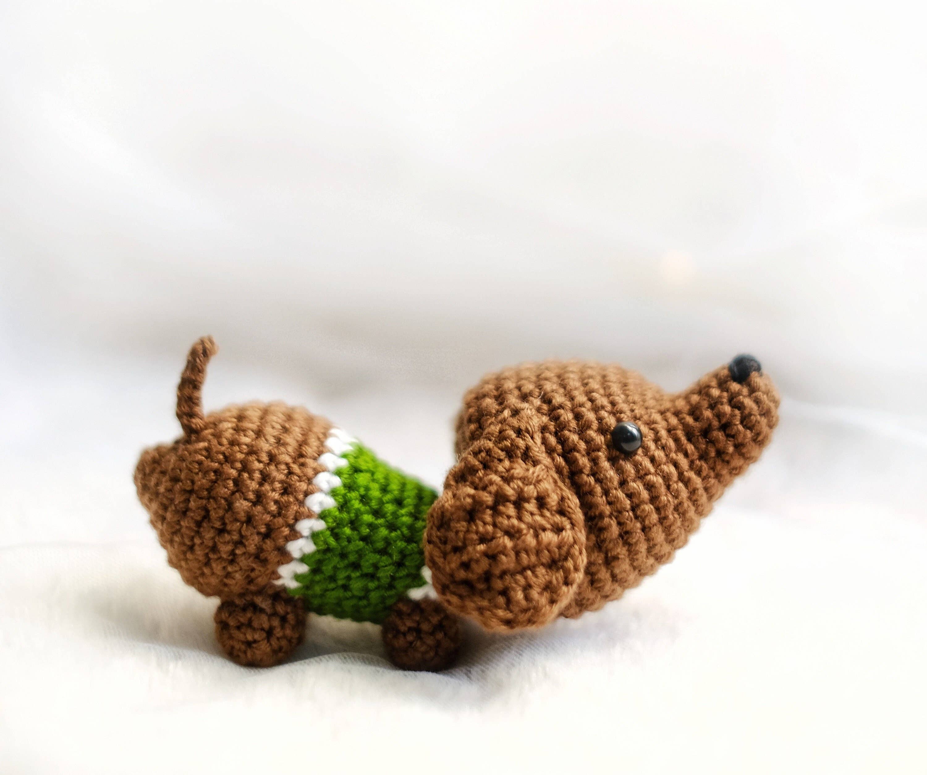 TOMOPOD LLC - Wholesale Stuffed/Plush Toy - Kids & Baby - Crochet The Dachshund Dog, Amigurumi Dog, Handmade Plushie3