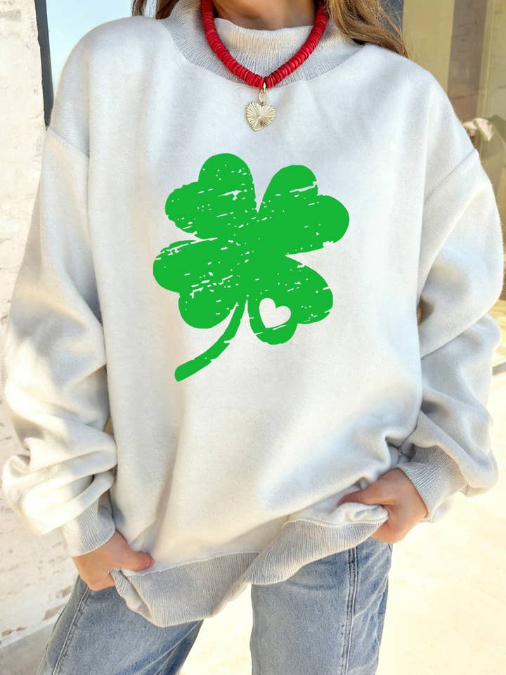 LUCKY Double Side Print Mock Neck Reversible Sweatshirt for wholesale by fashionworks