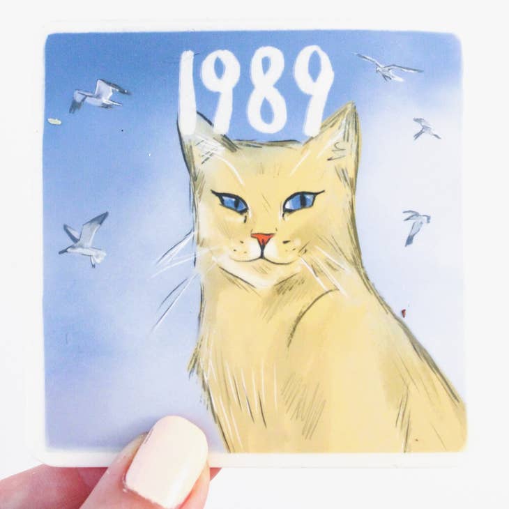 Amy Hartelust Art and Illustration - Wholesale Sticker - 1989 Cat Vinyl Sticker