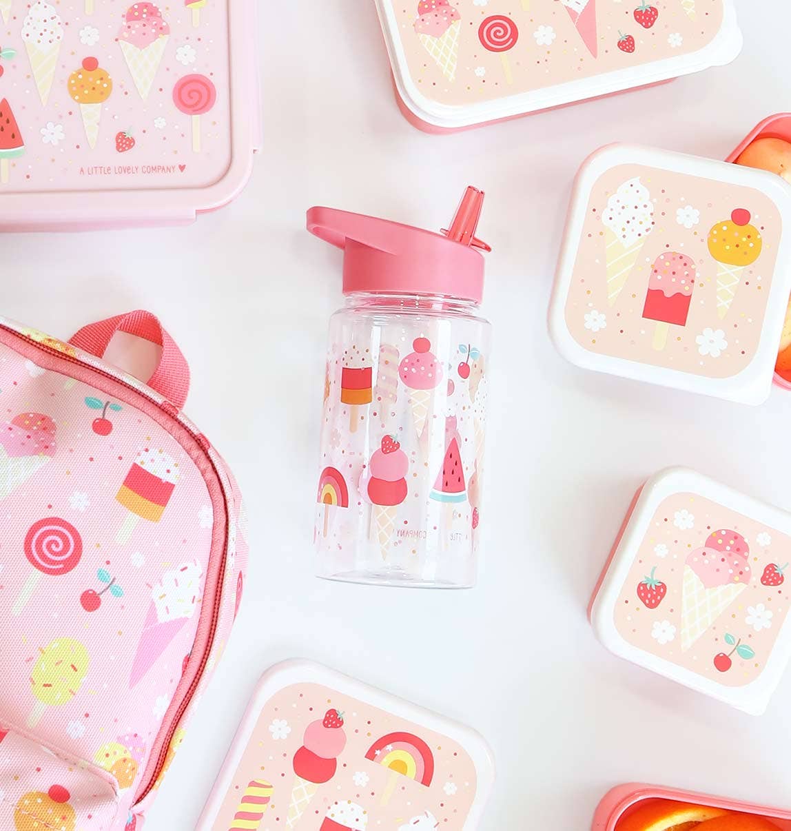 A Little Lovely Company - Wholesale Water Bottle - Kids drink bottle/water bottle: Ice cream4